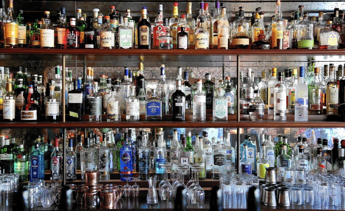 More than 200 kinds of gin are kept behind the bar at Flintridge Proper in La Cañada Flintridge.