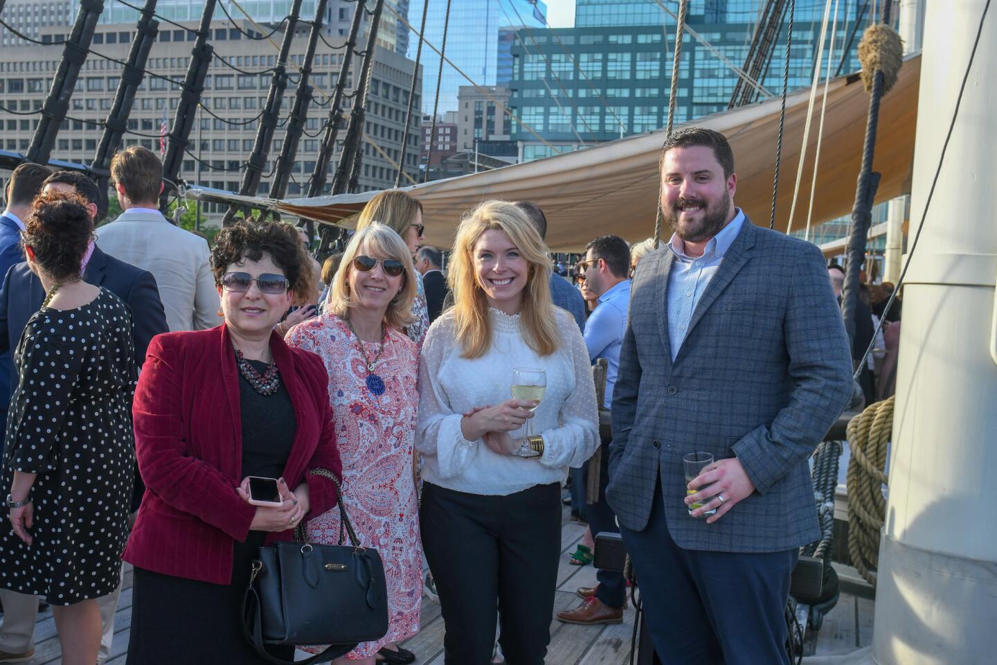 Greta Meytin, Gay Wagner, Jennifer McClintock and Andrew Esslinger attended Historic Ships' Captain's Jubilee on board the USS Constellation.