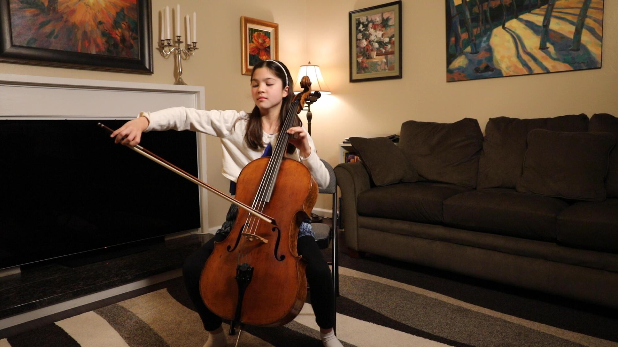 Starla Breshears plays music in her Northern California home.