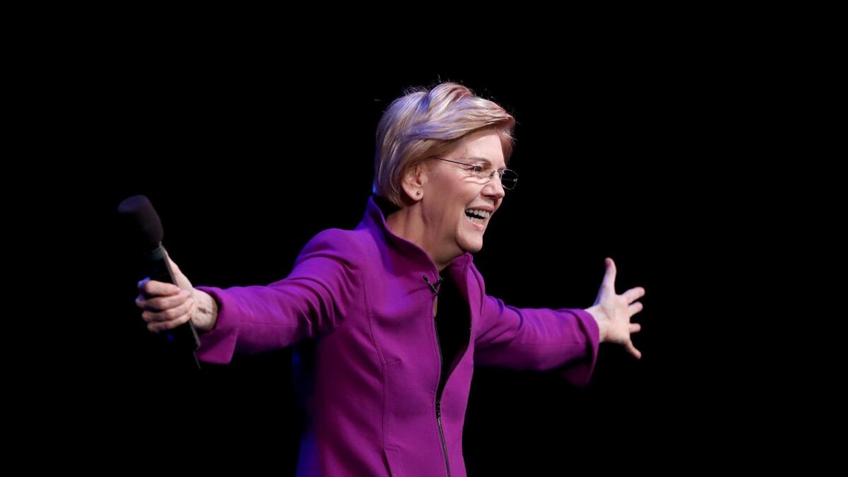 Sen. Elizabeth Warren (D-Mass.) made her first visit to California as a presidential candidate on Monday.