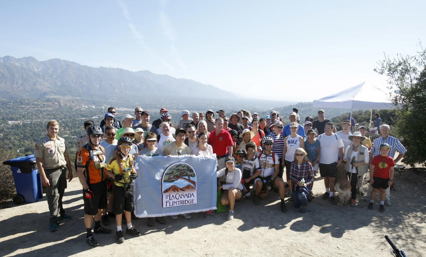 Photo Gallery: Mayor, community hike from Hampstead Road Trail Head to Ultimate Destination Point