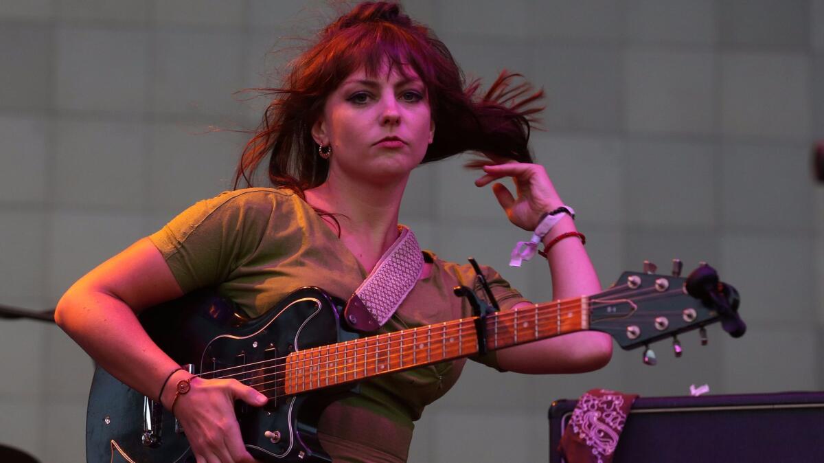 Angel Olsen appears on the Lawn Stage at FYF Fest.