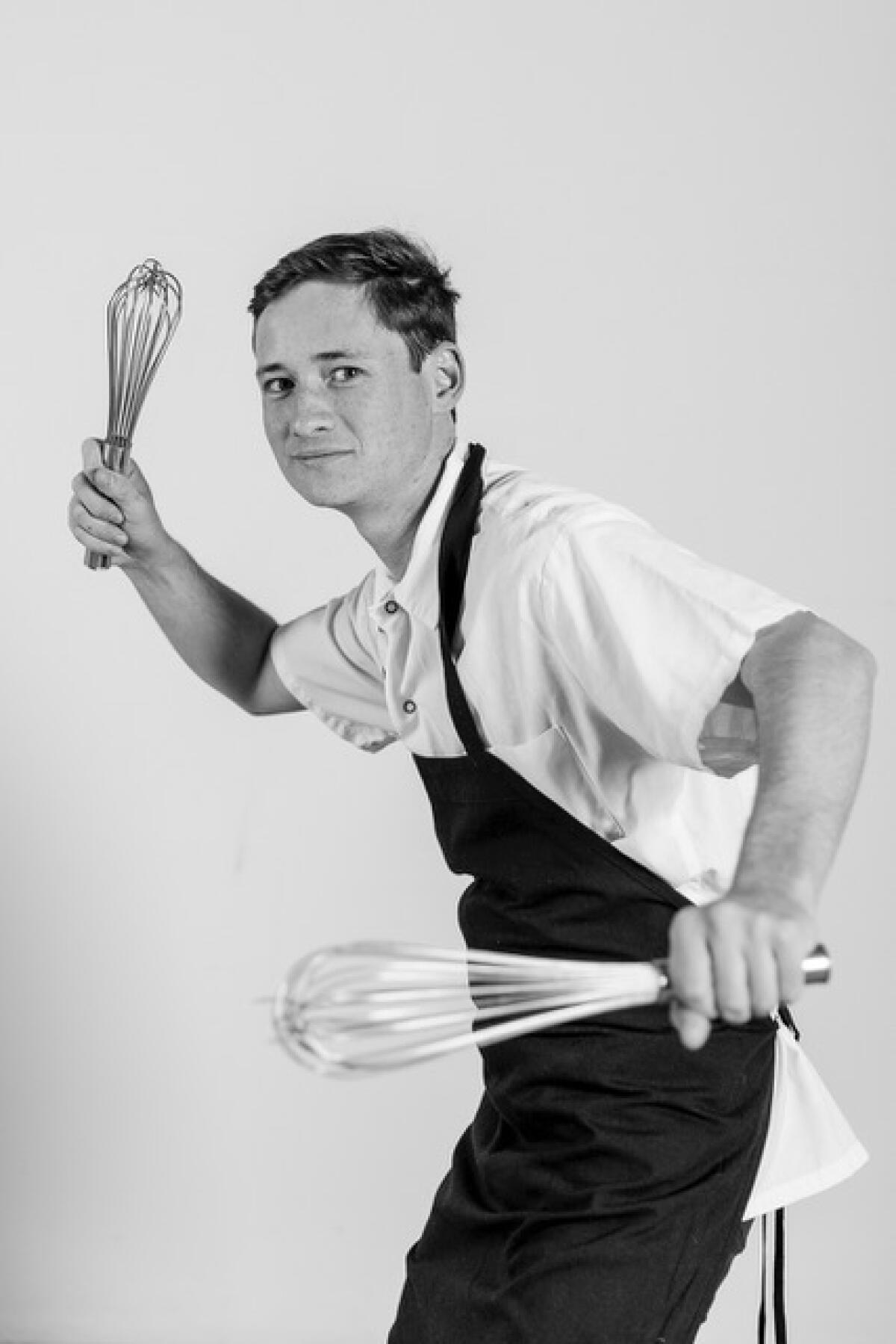 Blaze Bernstein posing in 2017 for Penn Appétit’s Whisk cookbook, which was later dedicated to him.