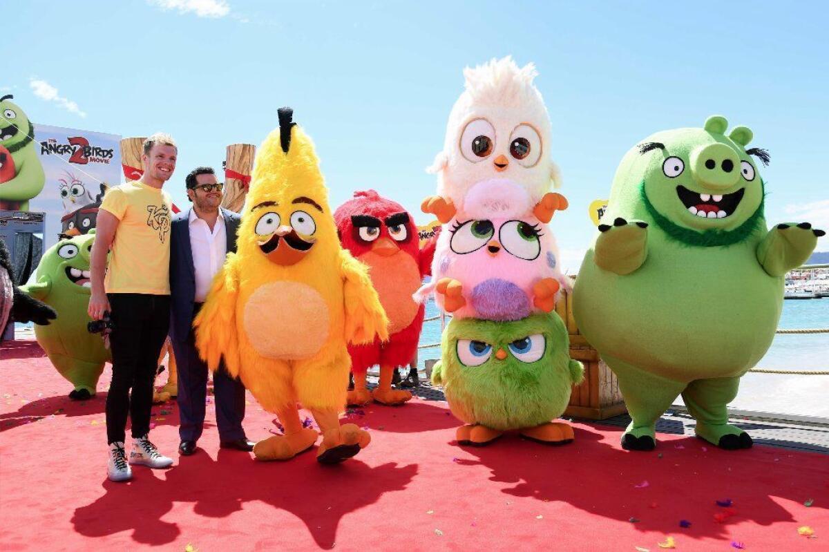 Actor Josh Gad of "The Angry Birds Movie 2" during a promotional event at the 72nd Cannes Film Festival on May 13, 2019.