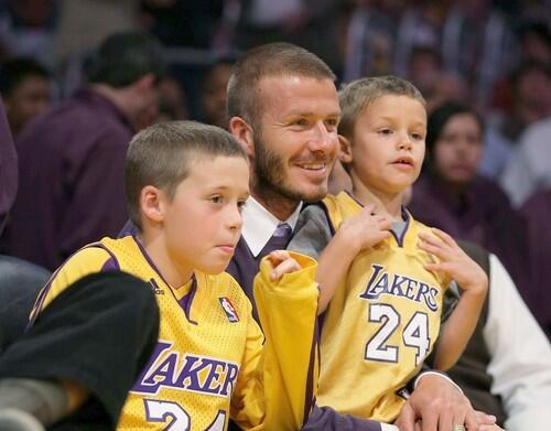 David Beckham and sons