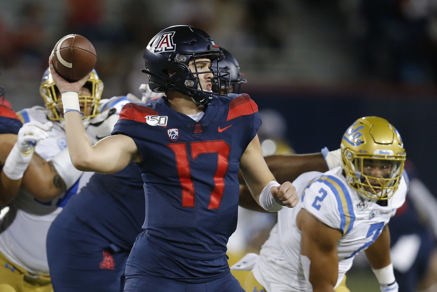 Arizona Freshman Grant Gunnell Looks Like A Veteran Vs Ucla Los