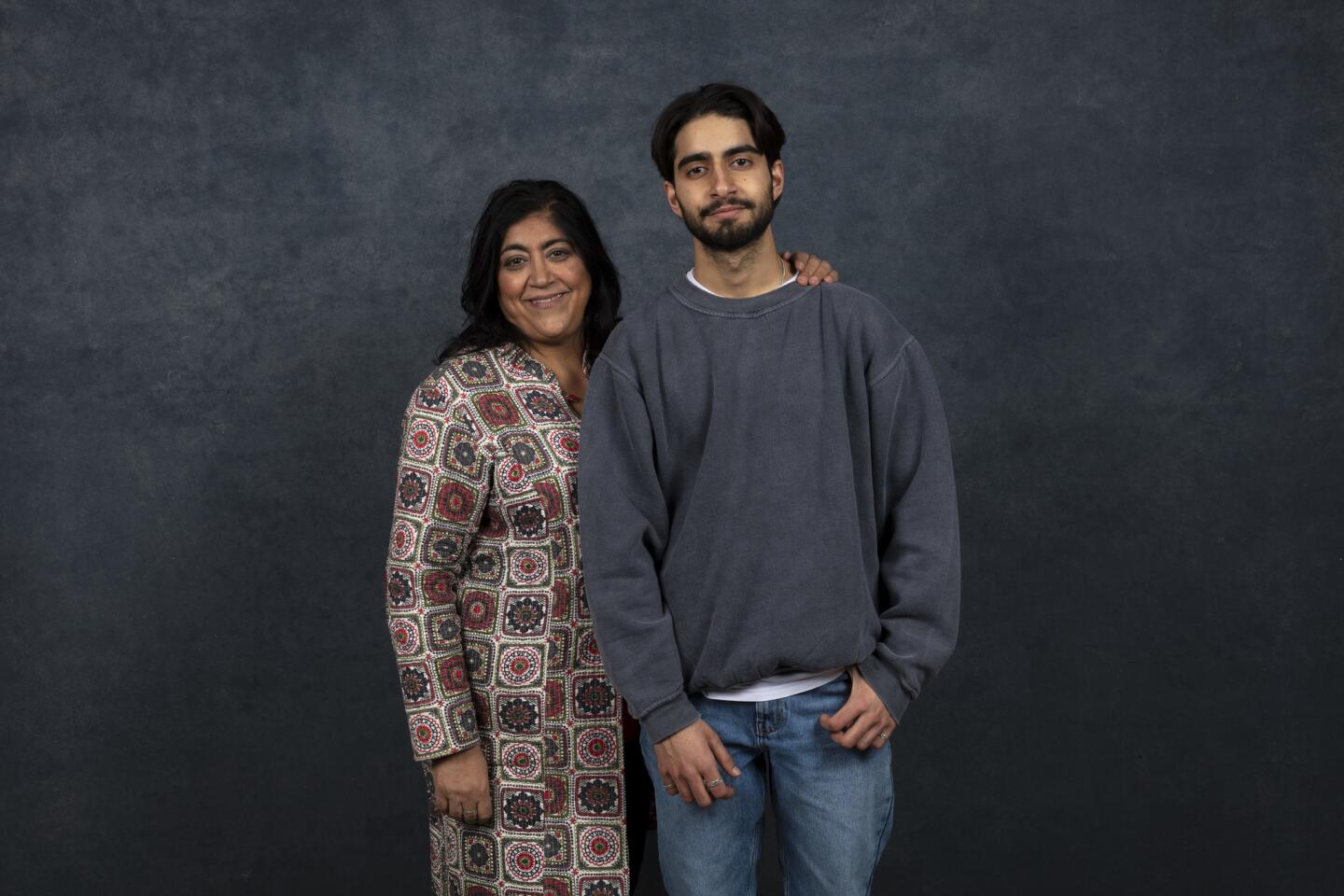 Director/writer/producer Gurinder Chadha, left, and actor Amer Chadha-Patel from "Blinded by the Light."