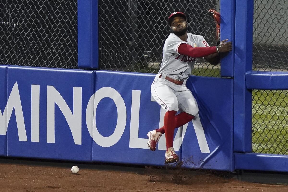 Philadelphia Phillies' Roman Quinn plays during a baseball game