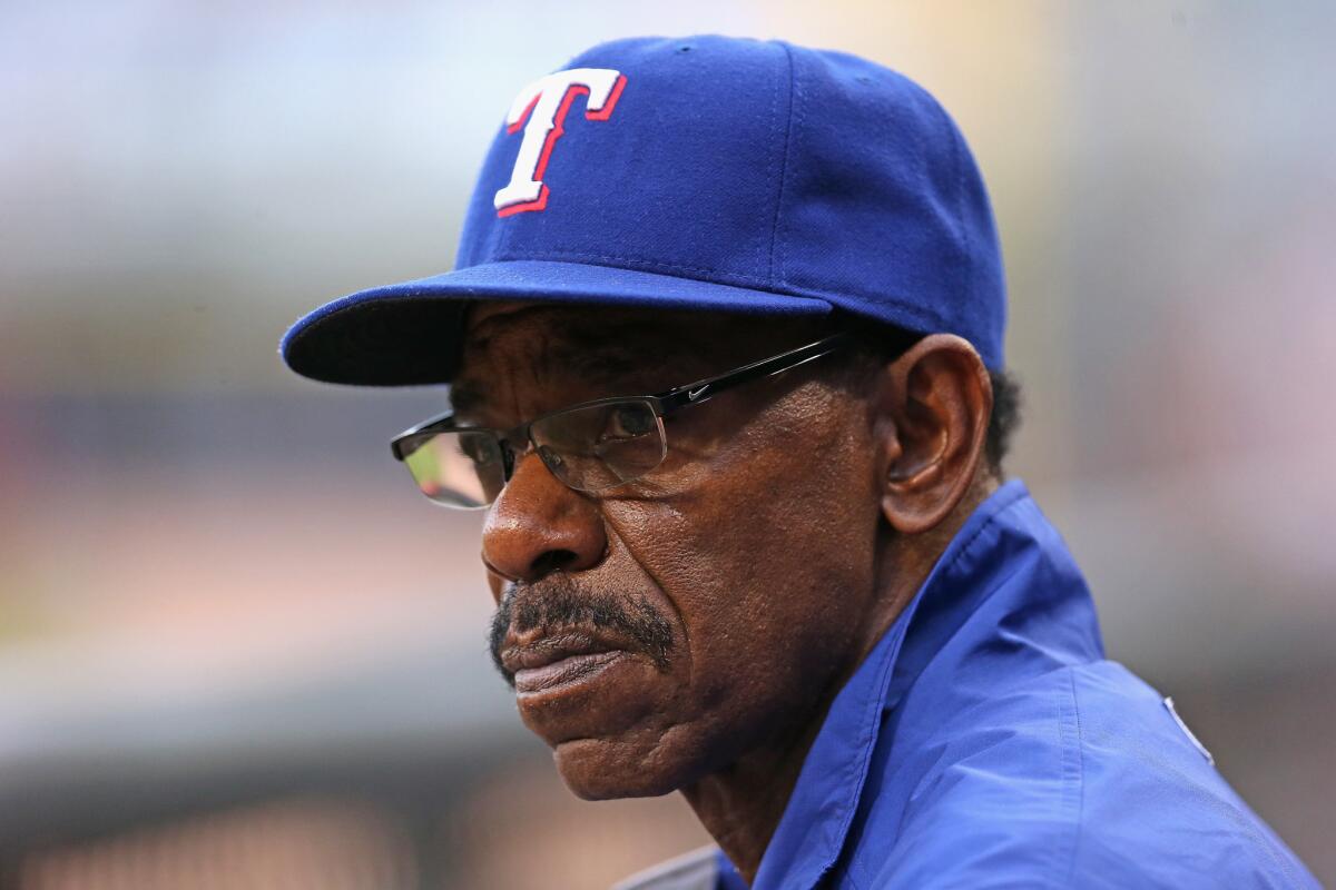 Texas Rangers Manager Ron Washington watches as his team takes on the Chicago White Sox at U.S. Cellular Field on Aug. 5.