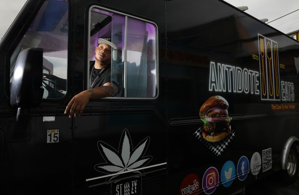 Anthony Suggs had to put his food truck, Antidote Eats, on hold when event opportunities dried up after December's shutdown.