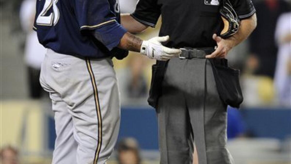 Brewers slugger Prince Fielder suspended for 3 games