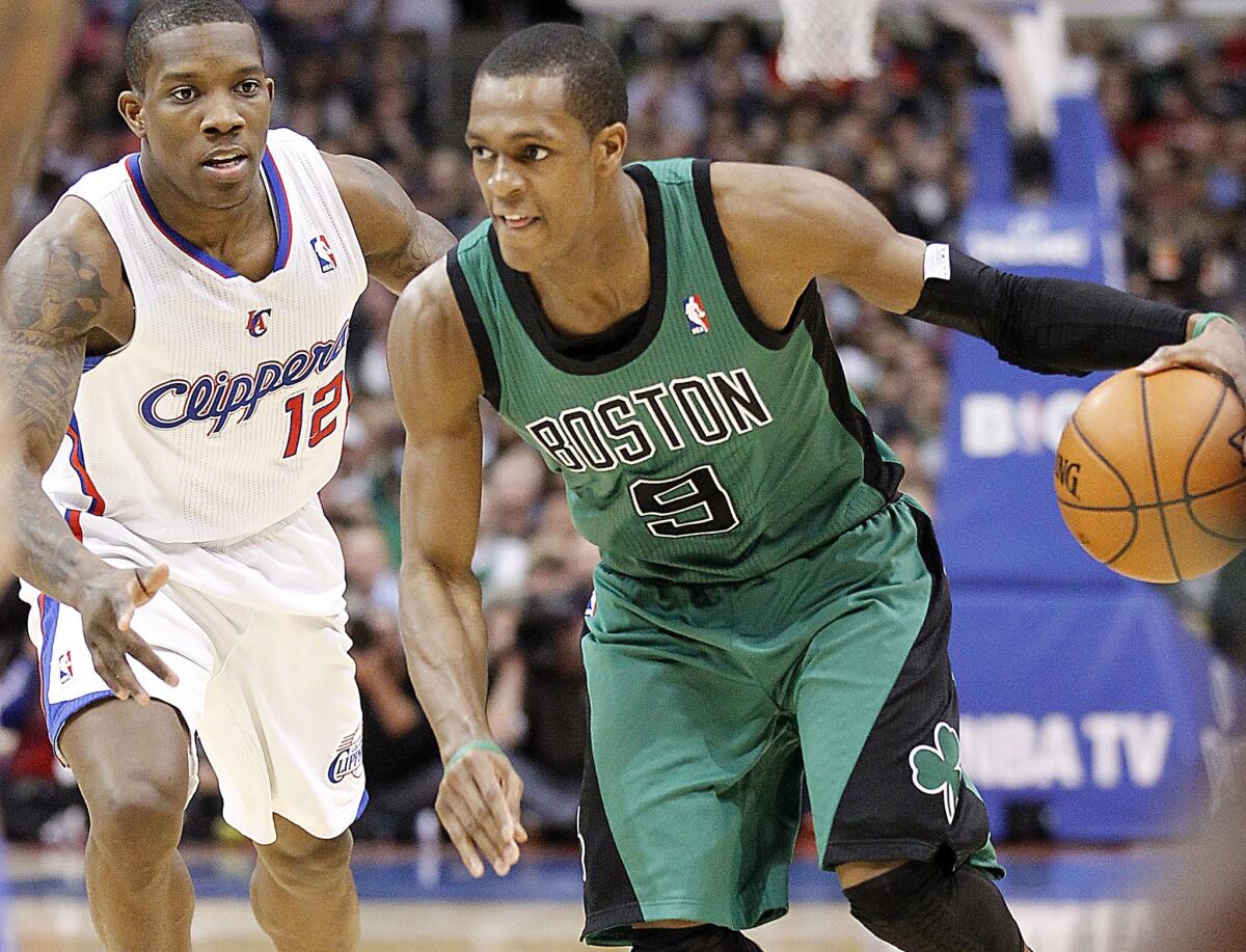 Celtics point guard Rajon Rondo, shown in December 2012, is being traded to the Dallas Mavericks.
