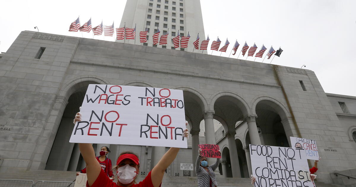High Rent Protests Fed up L.A. tenants try coronavirus rent strike, protests - Los Angeles ...