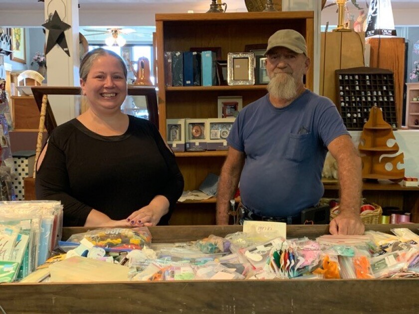 Perry and Louise Depalmer, owners of  Grandma’s House,  say shoppers are looking for items that are useful, colorful and fun.