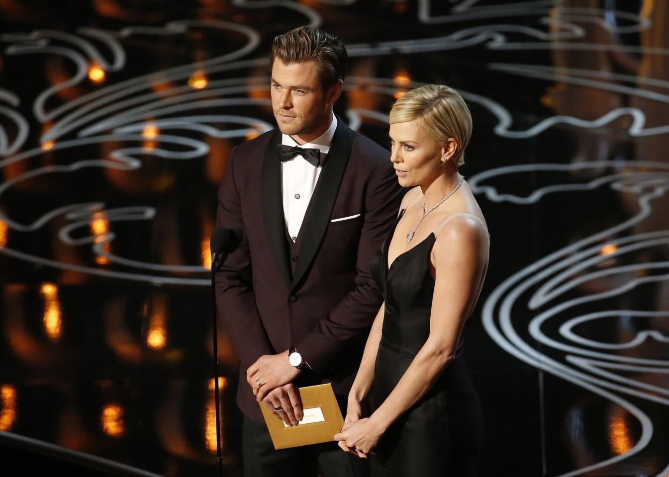 Backstage at the 2014 Academy Awards