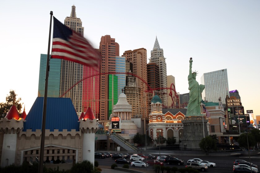 Facade Of The New York New York Hotel And Casino Composed Of A Host Stock Photo Alamy