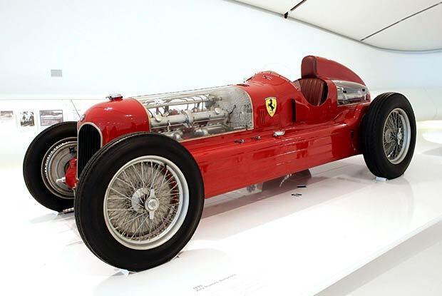 A 1935 Alfa Romeo Bimotore once driven by famed Italian race car driver Tazio Nuvolari, who competed for Ferrari's racing team.