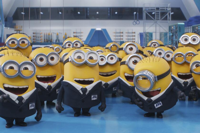 This image release by Illumination & Universal Pictures shows a scene from "Despicable Me 4," (Illumination & Universal Pictures via AP)
