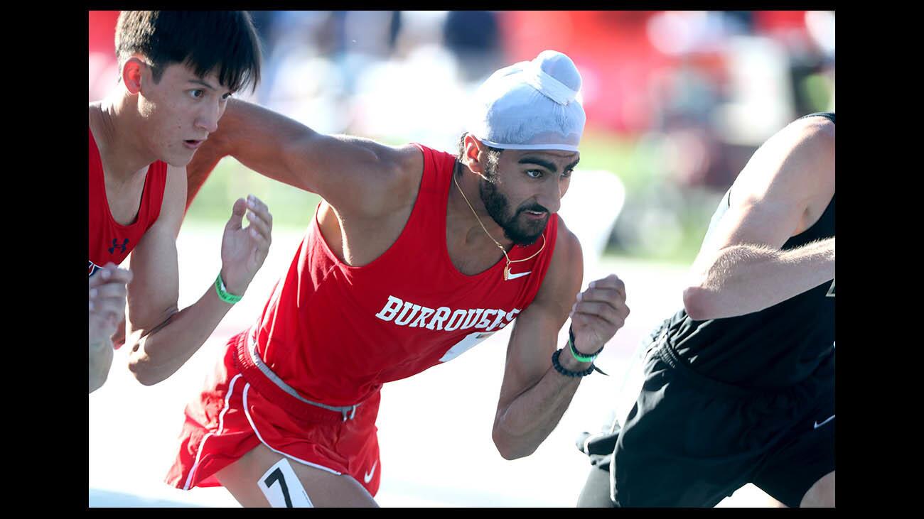 Burroughs High School runner Jagdeep Chahal ran to fourth place in the boys 1600 meter race at the 100th CIF State track & field championships, at Buchanan High School Veterans Memorial Stadium, in Clovis, Ca., on Saturday, June 2, 2018.