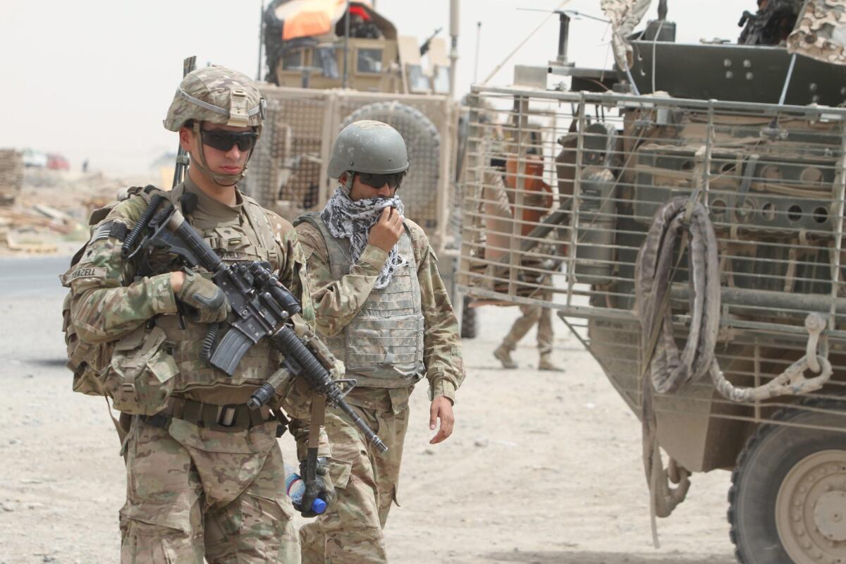 U.S. soldiers of NATO's International Security Assistance Force in Afghanistan.