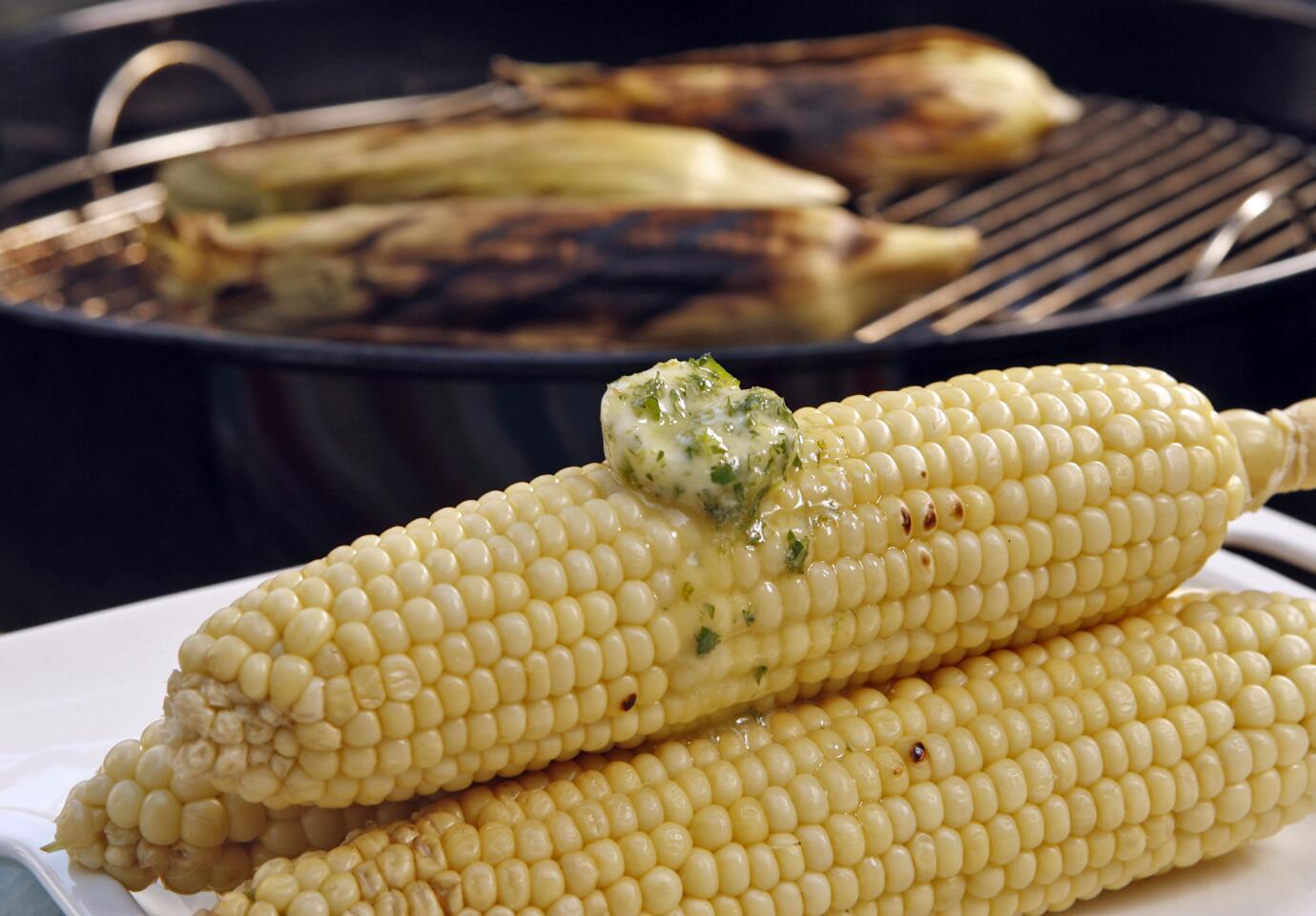 Grilled corn with tequila lime butter