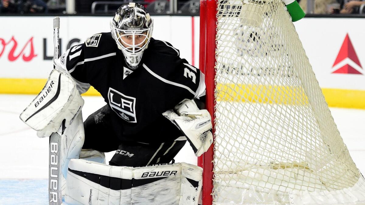 Kings goalie Peter Budaj is tied for the NHL lead with six shutouts this season.