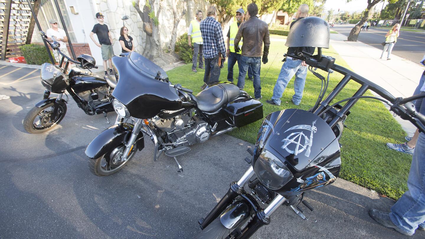 On the set: 'Sons of Anarchy'