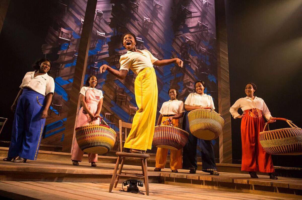Cynthia Erivo (on chair) won a Tony for her performance as Celie in the Broadway musical adaptation of Alice Walker's "The Color Purple."