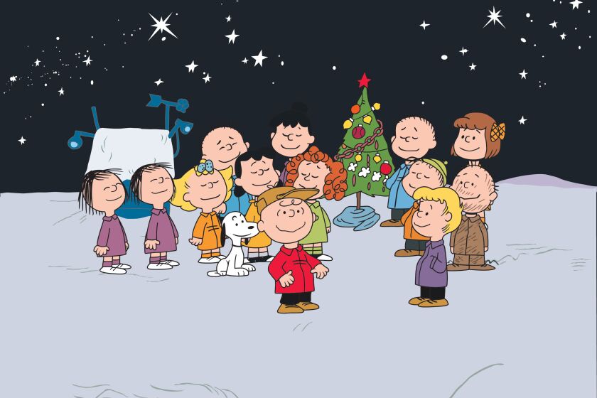 This image released by Peanuts Worldwide shows promotional art for the 1965 animated TV special “A Charlie Brown Christmas.” The soundtrack has sold more than five million copies. (Peanuts Worldwide via AP)