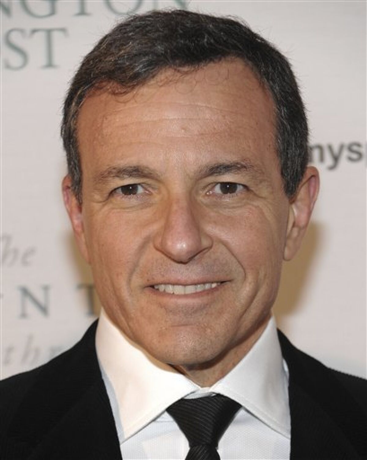 FILE - In this Jan. 19, 2009 file photo, Walt Disney Company president and CEO Robert Iger attends the Huffington Post Pre-Inaugural Ball at the Newseum in Washington. (AP Photo/Evan Agostini, file)