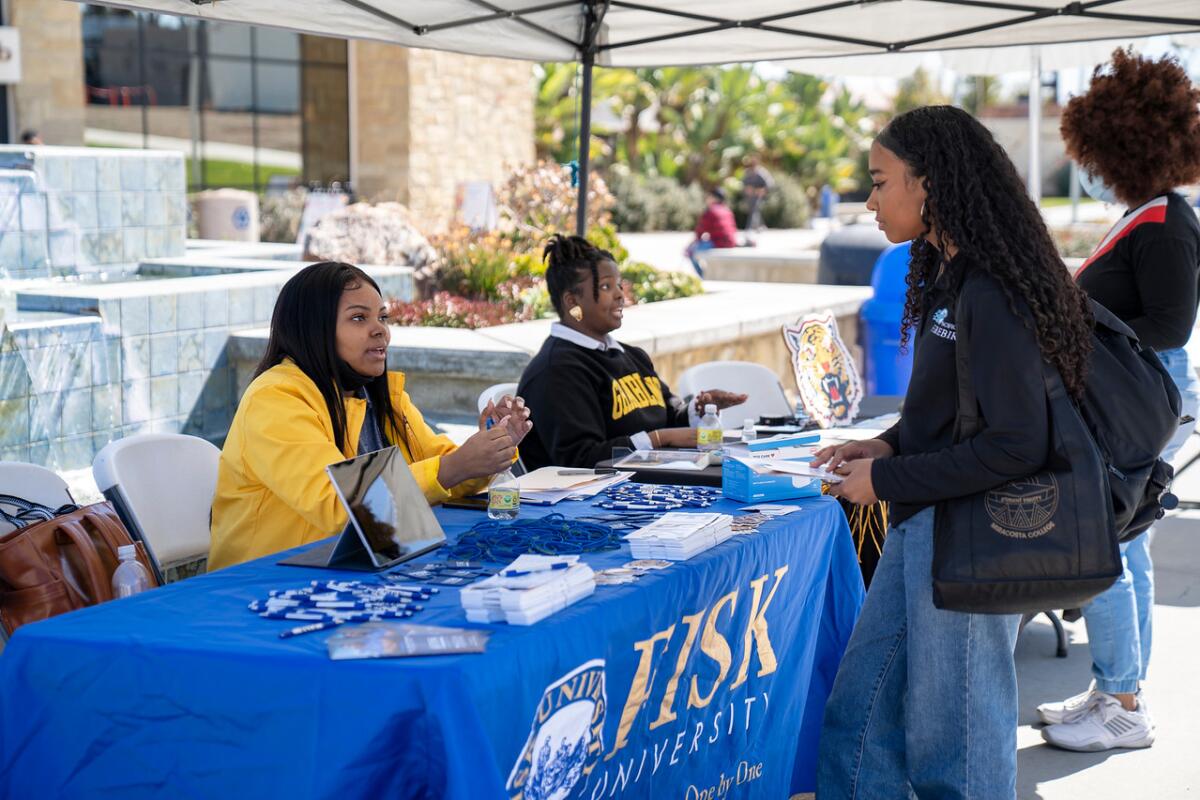 The MiraCosta College Umoja Community recently hosted a transfer fair for Historically Black Colleges and Universities.