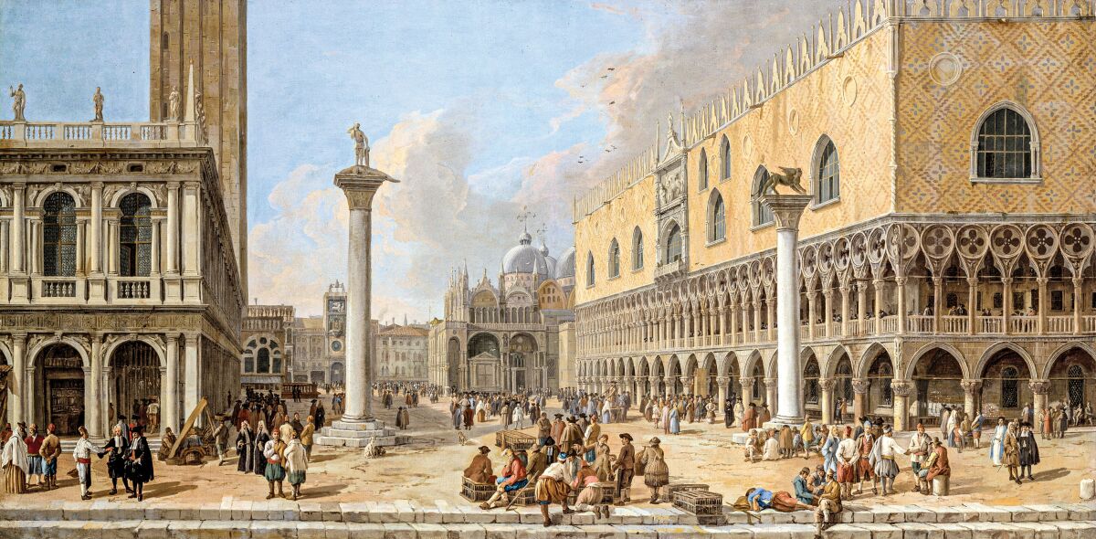 Luca Carlevariis: "The Piazzetta in Venice" (1700-1710)