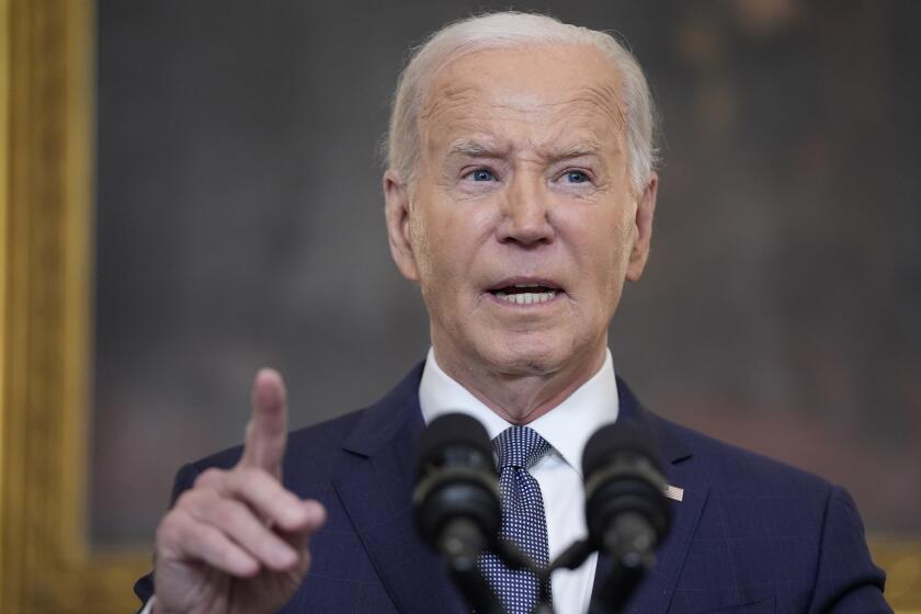 President Joe Biden delivers remarks on the verdict in former President Donald Trump's hush money trial and on the Middle East, from the State Dining Room of the White House, Friday, May 31, 2024, in Washington. (AP Photo/Evan Vucci)