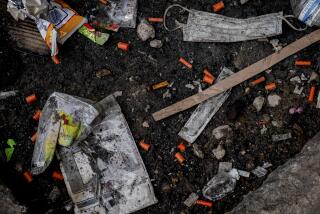 Used needles, Narcan sprays and abandoned belongings on Kensington Ave., in the Philadelphia.