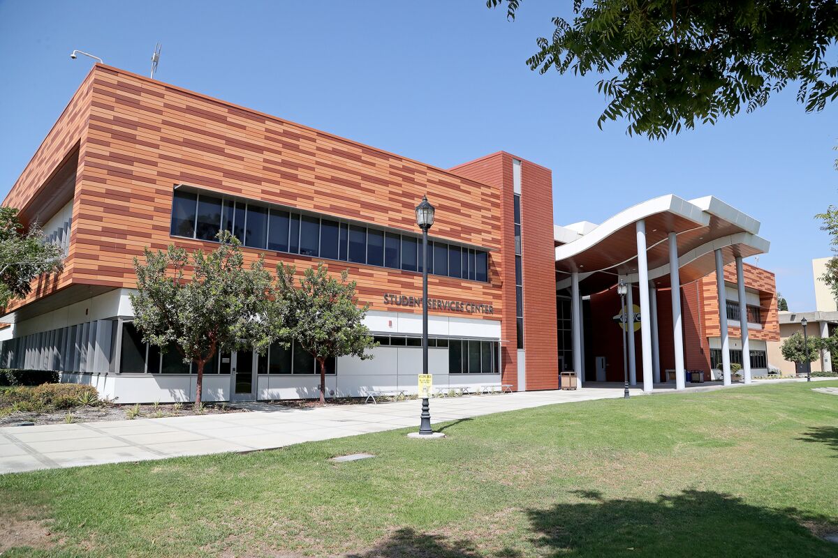 Student services center at Golden West College in Huntington Beach.