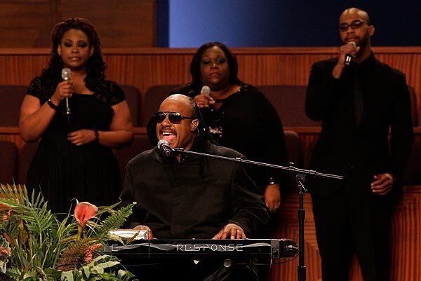 Hundreds gathered at City of Refuge Church in Gardena to mourn the loss of legendary R&B singer Etta James. Stevie Wonder, who sang a song with the choir in James' honor, was among those in attendance. See full story