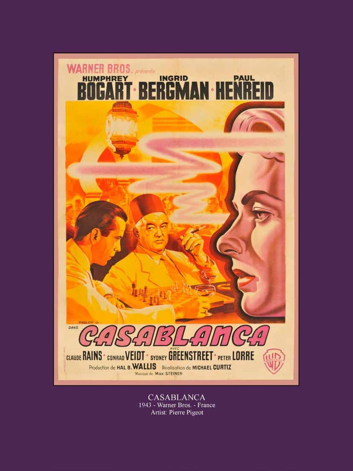 The French poster for "Casablanca."