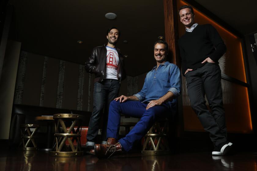 From left: Frankie Alvarez, Murray Bartlett and Jonathan Groff of "Looking."