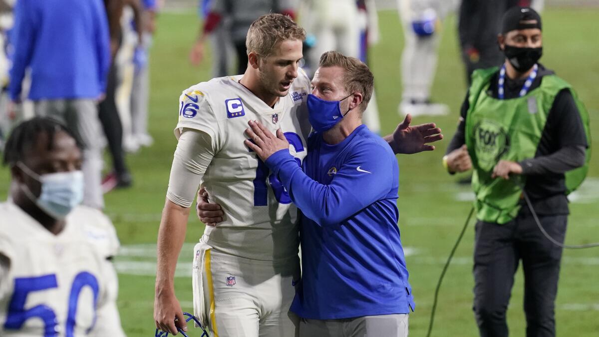 Rams GM Snead echoes McVay's uncertainty on Goff's future