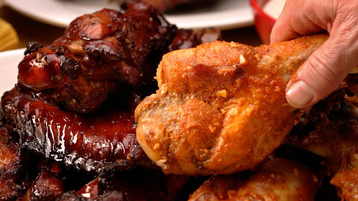 Wings are a game-day staple, but aim to please the whole crowd with three different flavors this year: spicy, teriyaki and honey glazed. Recipe: Fried turkey wings