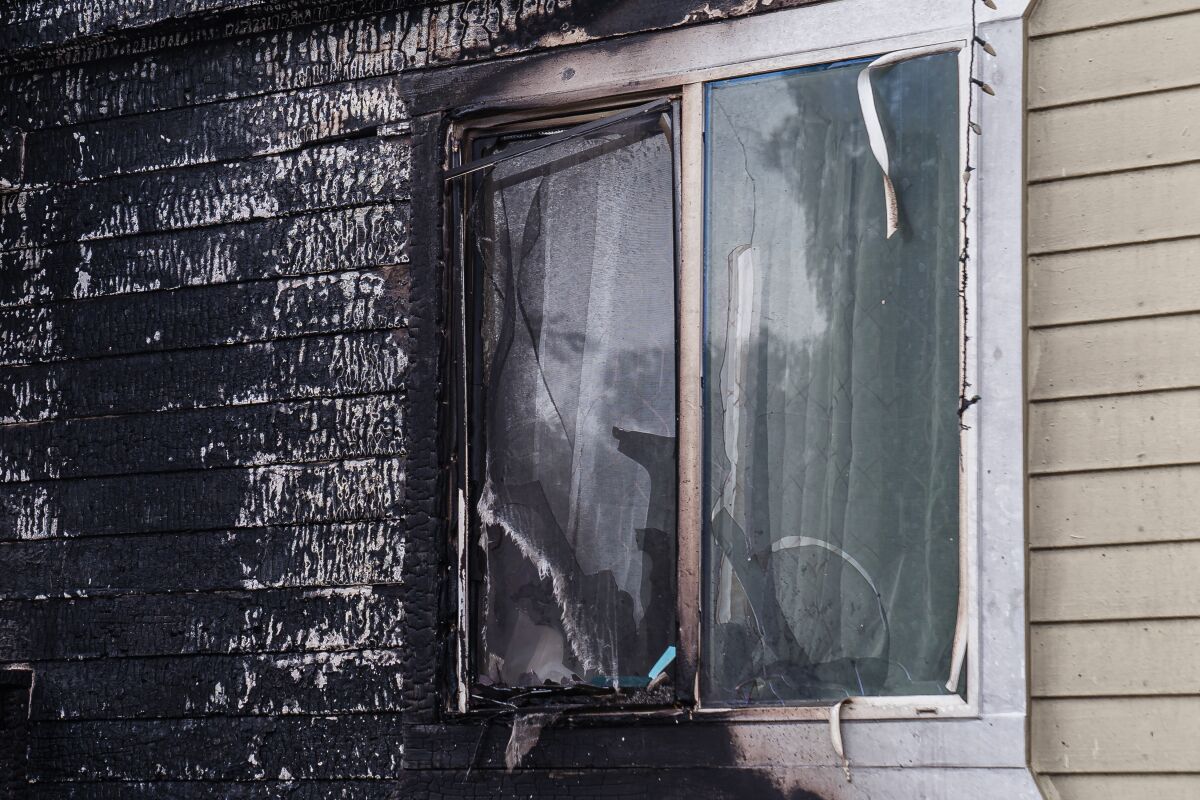 The home of Lorena Gonzalez and Nathan Fletcher was the target of an arson attack on Jan. 12.
