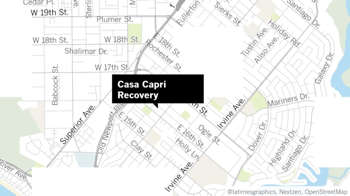 A federal judge has ruled against sober-living home operator Casa Capri Recovery at 269 and 271 16th Place, which sued Costa Mesa two years ago arguing that the city’s regulations on such facilities illegally discriminate against their residents.