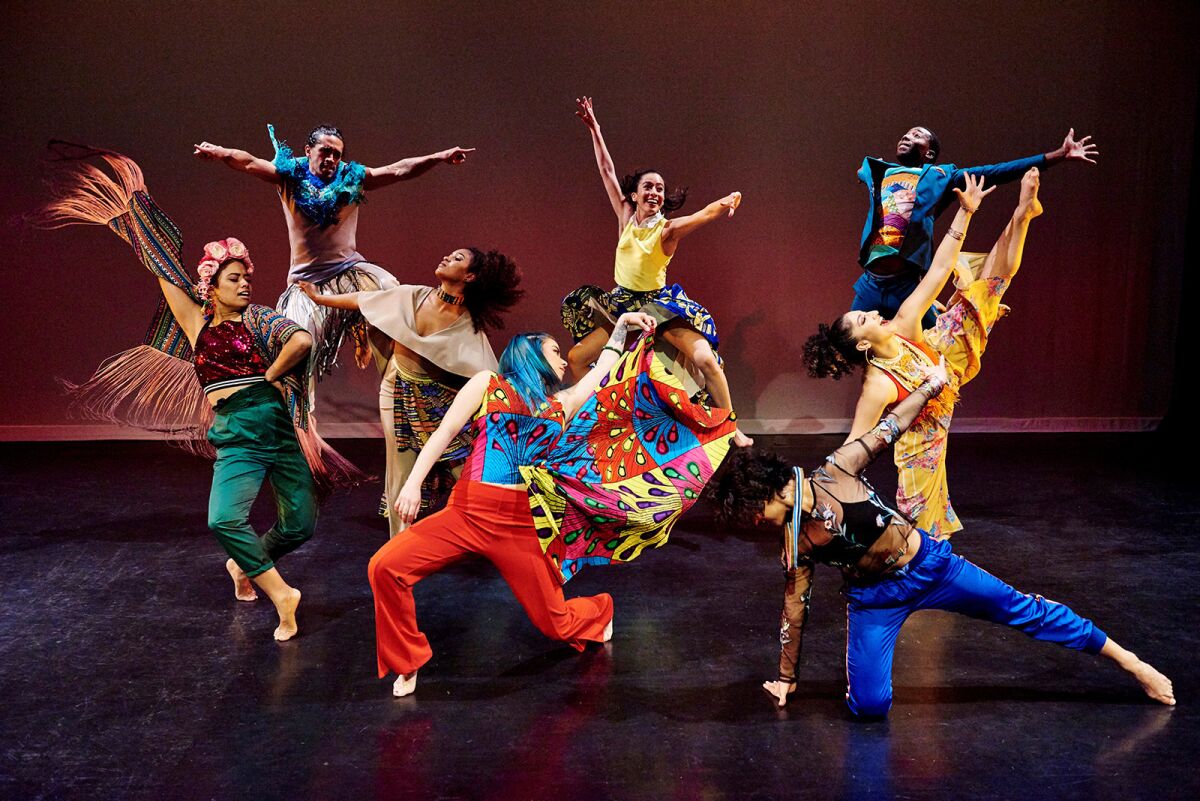 Contra-Tiempo dance company reprises its 2018 production "JoyUs JustUs" at the Wallis on Friday and Saturday.