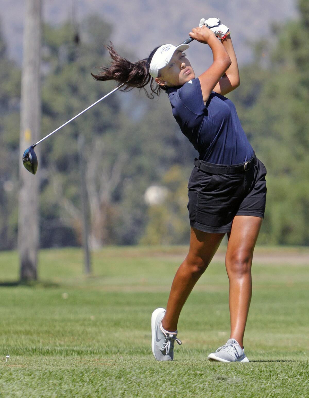 Burbank High girls' golfer Lisette Orellana carded a three-over-par 39 on Tuesday to help the Bulldogs place second in a Pacific League match at Griffith Park's Harding Golf Course.