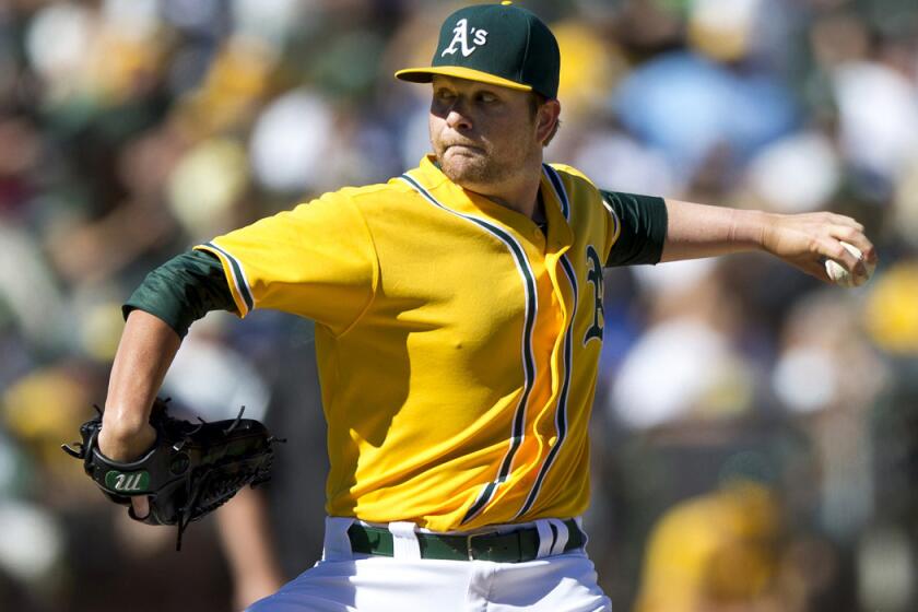 Former A's and Rockies pitcher Brett Anderson could be the final piece to the Dodgers' rotation next season.