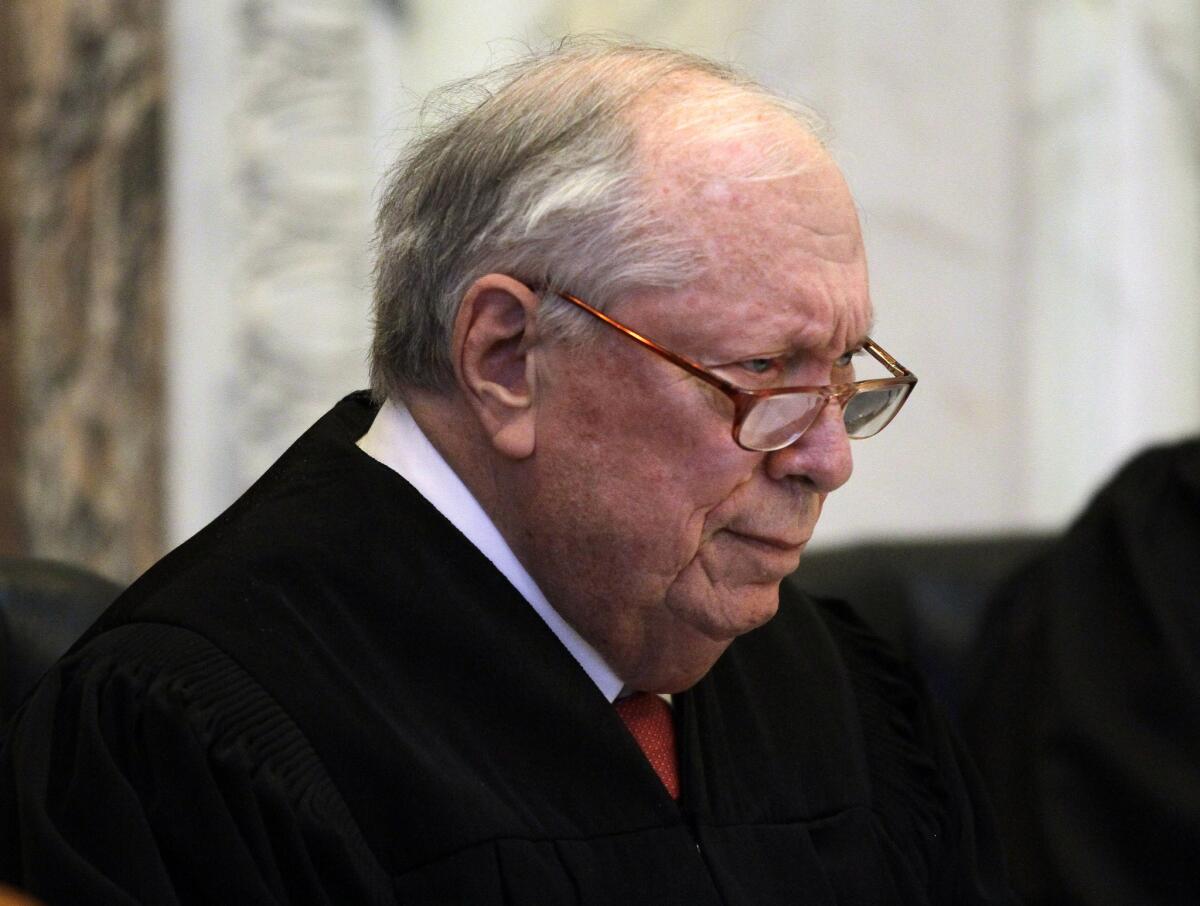 Judge Stephen R. Reinhardt, shown in 2011, is sitting on a three-judge panel of the U.S. 9th Circuit Court of Appeals, which is reviewing a case on the removal of a gay man during jury selection.