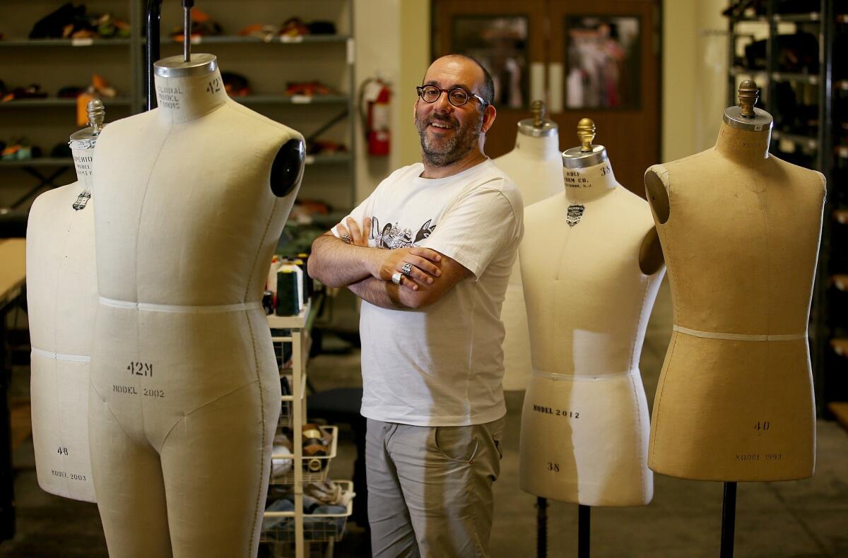 Barrie Kosky in the L.A. Opera costume shop in 2013, when he directed "The Magic Flute. " 