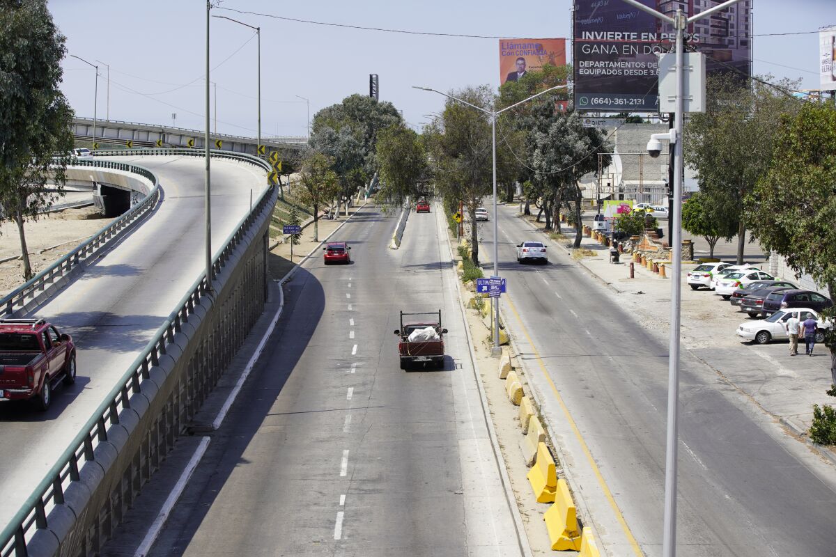 This photo from August 2020 shows how much traffic into San Ysidro from Tijuana dropped off at the height of the pandemic.