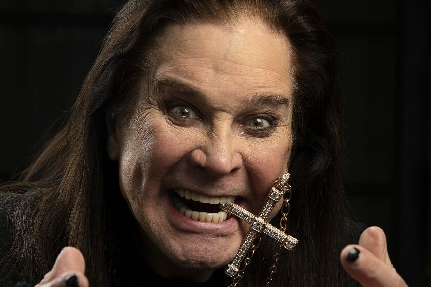 ***FOR SUNDAY CALENDAR 2/16/20. DO NOT USE PRIOR-LOS ANGELES, CA-FEBRUARY 5, 2020: Ozzy Osbourne, 71, is photographed at his home in Los Angeles. Osbourne has recently been diagnosed with Parkinson’s disease. (Mel Melcon/Los Angeles Times)