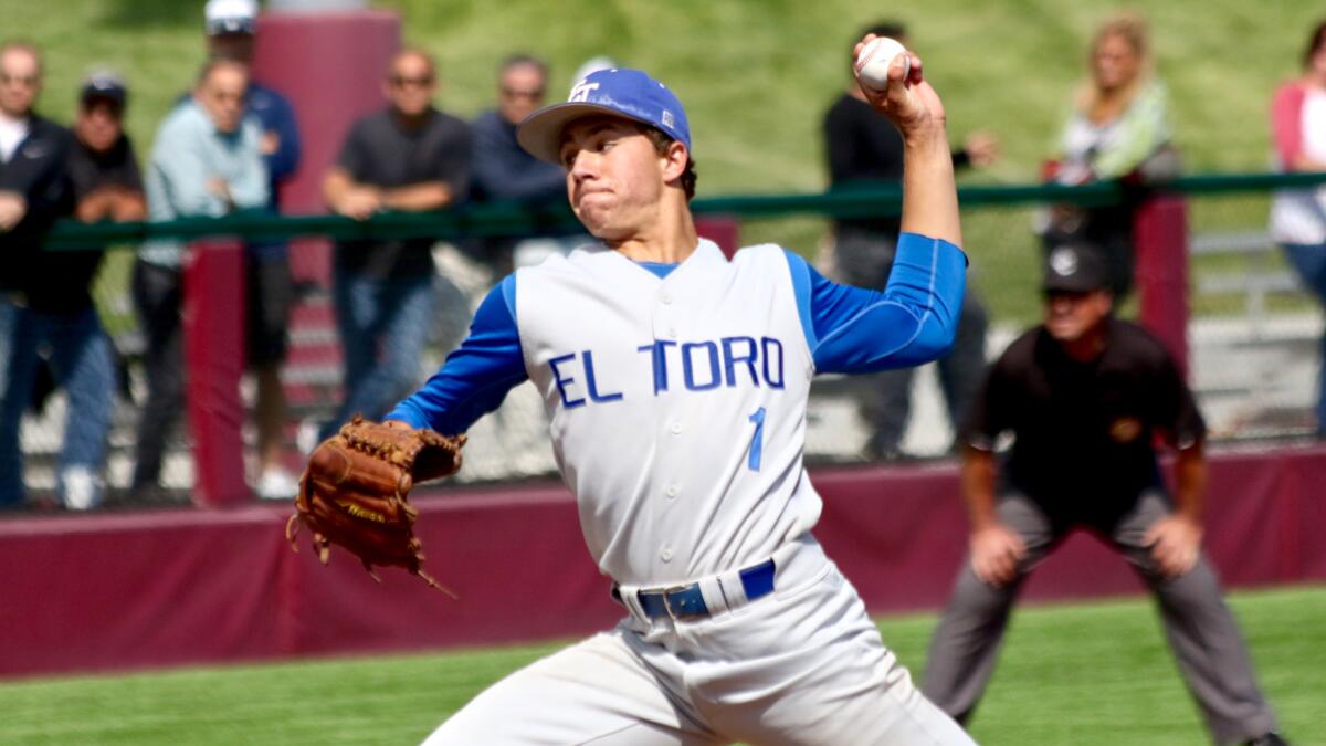 El Toro left-hander Sam Glick tossed a shutout at Oaks Christian in the CIF playoffs.